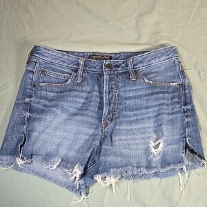 Abercrombie & Fitch Blue Denim 5 Pocket Distressed Womens W 27 Shorts